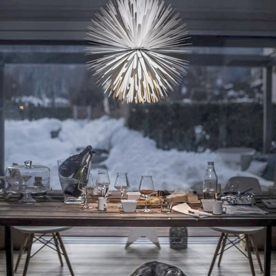 Lampada da sospensione Sun-Light of Love on/off di Foscarini in alluminio verniciato a liquido e acciaio. Per interni.