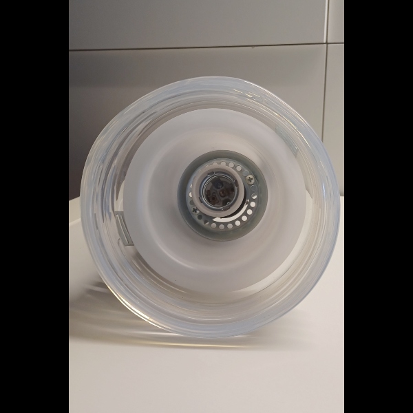 Faro incasso Leucos bianco bordo trasparente