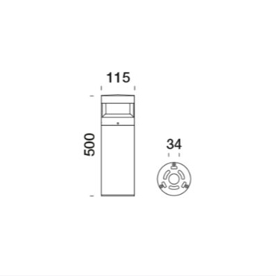 Micro Menhir di Platek misure: d. 11.5 cm x h. 50 cm