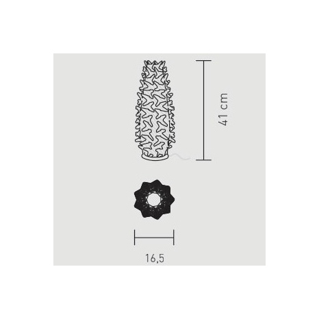 Cactus prisma XM tavolo diametro cm.16,5 x h. cm. 41