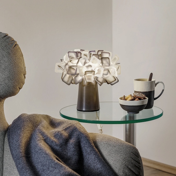 Lampada da tavolo Clizia di Slamp in lentiflex/cristalflex. Per interni