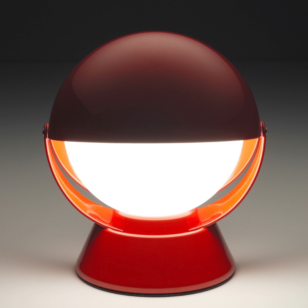 Buonanotte lampada da tavolo di Stilnovo finitura rosso.