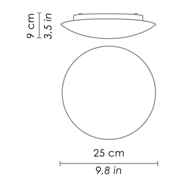 Bis Bayonet LED diametro cm.25xh.cm.9